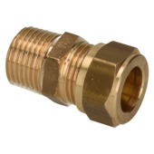 Sanivesk knelkoppeling recht overgang 15 mm x 1/2"M