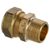 Sanivesk knelkoppeling recht overgang 22 mm x 3/4"M