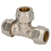 Sanivesk knelkoppeling T-stuk 10x10x10 mm chroom