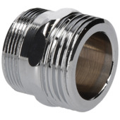 Sanivesk rechte overgang draad M24M x 3/4"M chroom