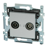 Prise coaxiale TV-FM EDU Niko sterling