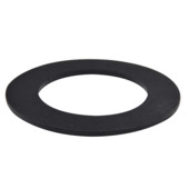 Sanivesk flens gummi 2 mm 64x40 mm 5/4" zwart