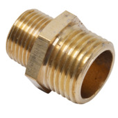 Sanivesk recht verloop draad 1/2"M x 3/8"M messing