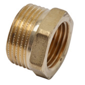Sanivesk recht verloop draad 3/4"M x 1/2"F messing