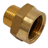 Sanivesk recht verloop draad 1/2"F x 3/8"M messing