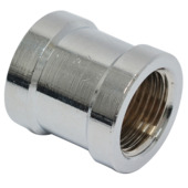 Sanivesk koppeling recht draad 1/2"F x 1/2"F chroom