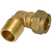 Sanivesk knelkoppeling knie overgang 15 mm x 1/2"M