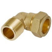 Sanivesk knelkoppeling knie overgang 22 mm x 3/4"M