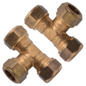 Sanivesk knelkoppeling T-stuk 15x15x15 mm 2 stuks