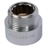 Sanivesk kraanverlengstuk 3/4"F x 3/4"M 15 mm chroom