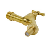 Sanivesk tapkraan + slangkoppeling 1/2"M x 3/4"M messing