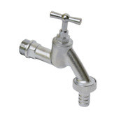Sanivesk tapkraan + slangkoppeling 1/2"M x 3/4"M mat chroom