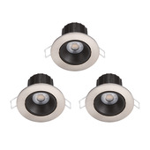 Spots LED à encastrer Philips Abrosa 3x 9W 2700K nickel