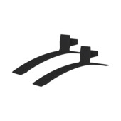 Livin'flame voetenset infraroodpaneel vrijstaand zwart