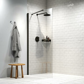 Paroi de douche A3 Sealskin Hooked 75x200 cm translucide/noir mat