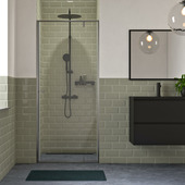 Sealskin draaideur voor nis Contour 90x200 cm helder glas/mat grijs