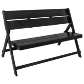 Tuinbank Vlieland 120 cm zwart dennenhout inklapbaar