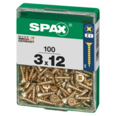 Spax schroef pozi yellox 3x12 mm 100 stuks