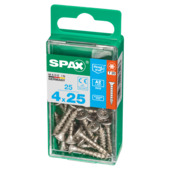 Vis inox A2 T-Star Spax 4x25 mm 25 pièces