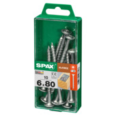 SPAX Hi Force schroef T-STAR plus voldraad tellerkop 4-CUT 6 x 80 mm 10 stuks