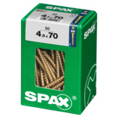 Spax schroef pozi geel 4,5x70 mm 50 stuks