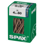 Spax schroef pozi geel 4,5x80 mm 50 stuks