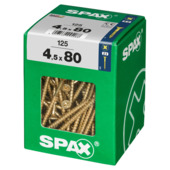 Spax schroef pozi geel 4,5x80 mm 125 stuks