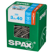SPAX roestvaststalen schroef T-STAR plus deeldraad verzonken kop 4CUT 3,5 x 40 mm 150 stuks