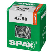 Vis T-Star Plus Spax jaune 4,5x50 mm 75 pièces