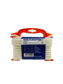 Birolen lijn gevlochten polyester 8 strengen 8 mm 10 m wit