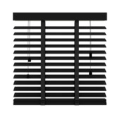 GAMMA houten jaloezie 50 mm matzwart (kleurnr.947) 60x180 cm (bxh)