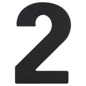 GAMMA huiscijfer zwart inox nummer 2