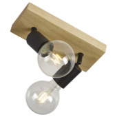 Support 2 spots GAMMA Capri E27 bois