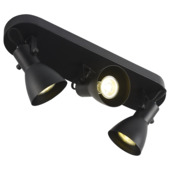 Support 3 spots GU10 GAMMA Prato orientable noir