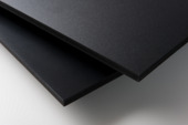 PVC plaat Foamalux eco zwart 3 mm 0,5x1 m