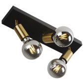 GAMMA opbouwspot Capri triobalk zwart/messing