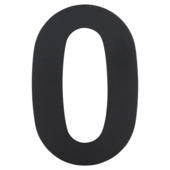 GAMMA huiscijfer zwart inox nummer 0