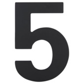 GAMMA huiscijfer zwart inox nummer 5