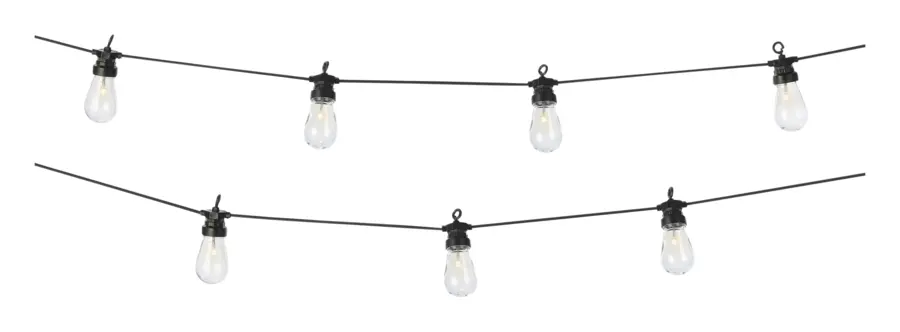 Partylights met 20 LED lampjes en snoer 9,5 m