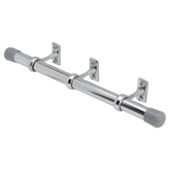 Intensions montagesteun en eindkap 19mm chroom 3 stuks