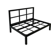 Wakefield palletonderstel Dune 120 cm zwart metaal