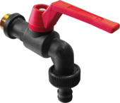 Van Marcke dienstkraan tuin zwart met rode hendel 1/2M
