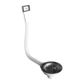 Van Marcke afvoerplug met korf en overloop kunststof 6/4"M x Ø3 1/2"