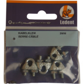Kabelklem 3 mm verzinkt 4 stuks