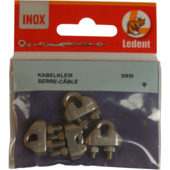Kabelklem 3 mm inox 4 stuks
