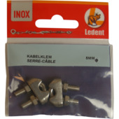 Kabelklem 5 mm inox 2 stuks