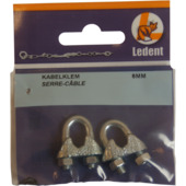 Kabelklem 6,5 mm verzinkt 2 stuks