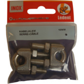 Kabelklem 10 mm inox 2 stuks