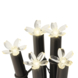 Lot de 5 piquets solaires LED déco jardin fleur, papillon ou abeille