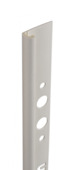 Tegelstrip Metaal Rond Wit 8 mm 270 cm
